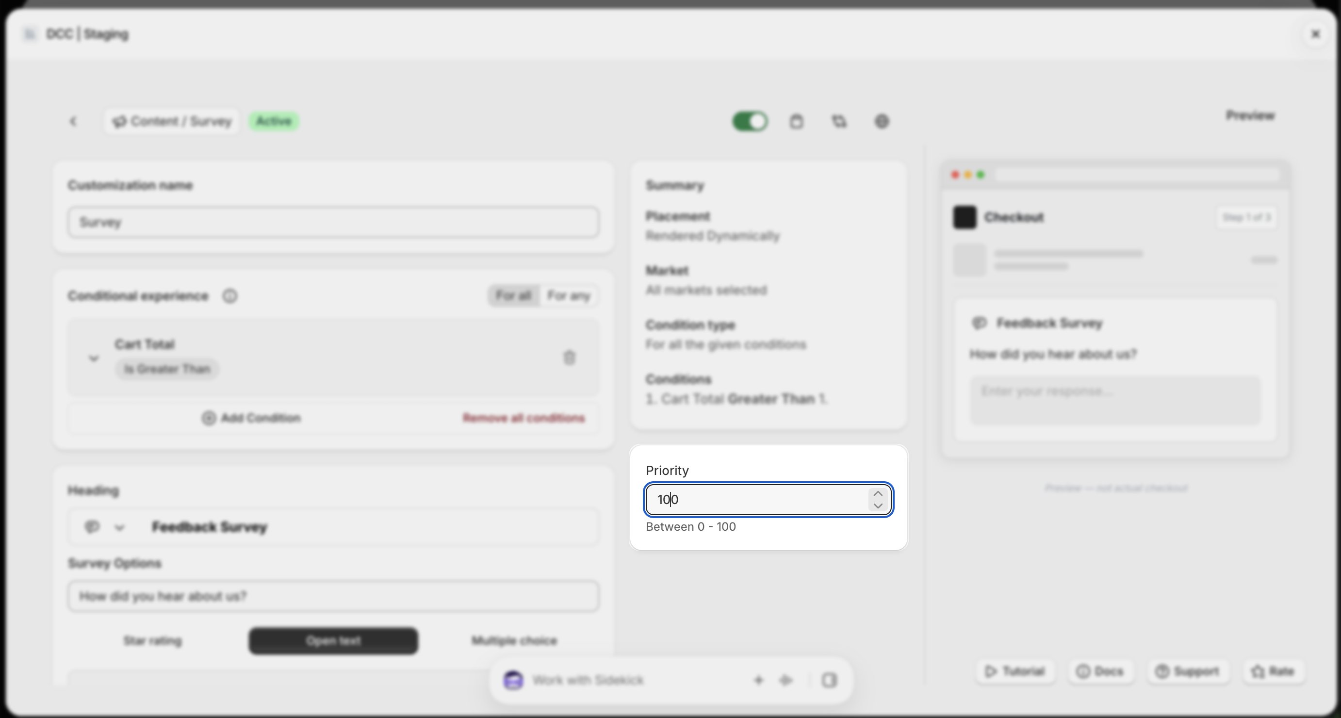 Survey Priority Focus