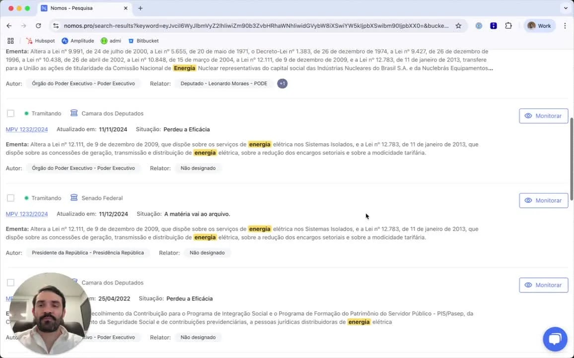 Resultados da busca agrupados por fonte