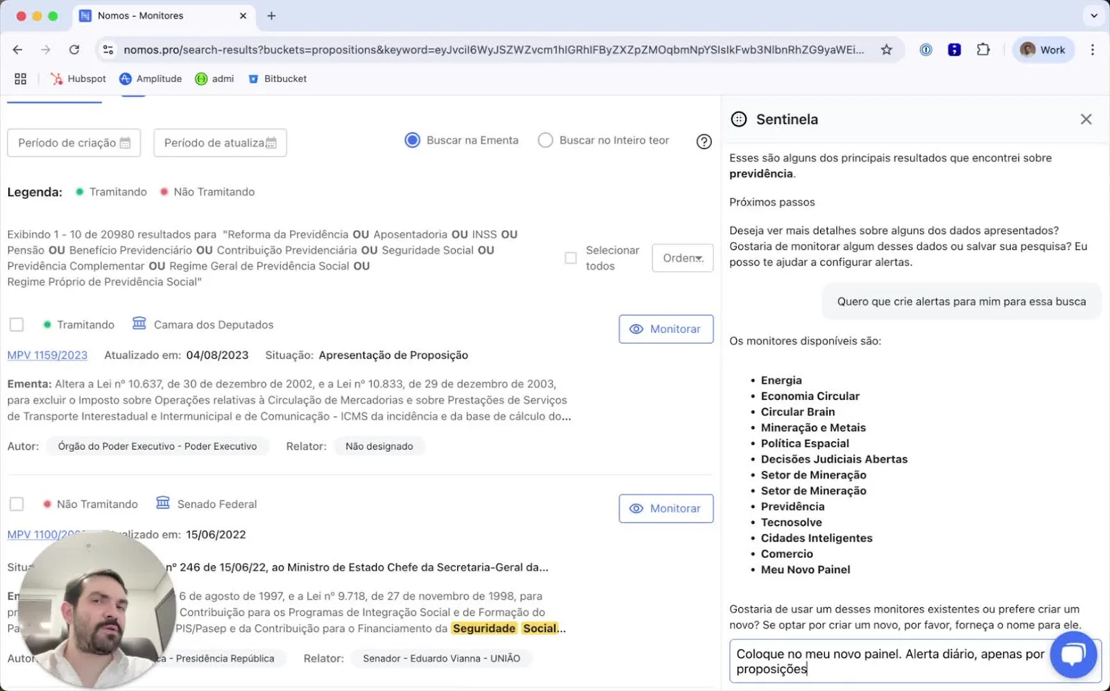 Definição de painel e frequência por conversa