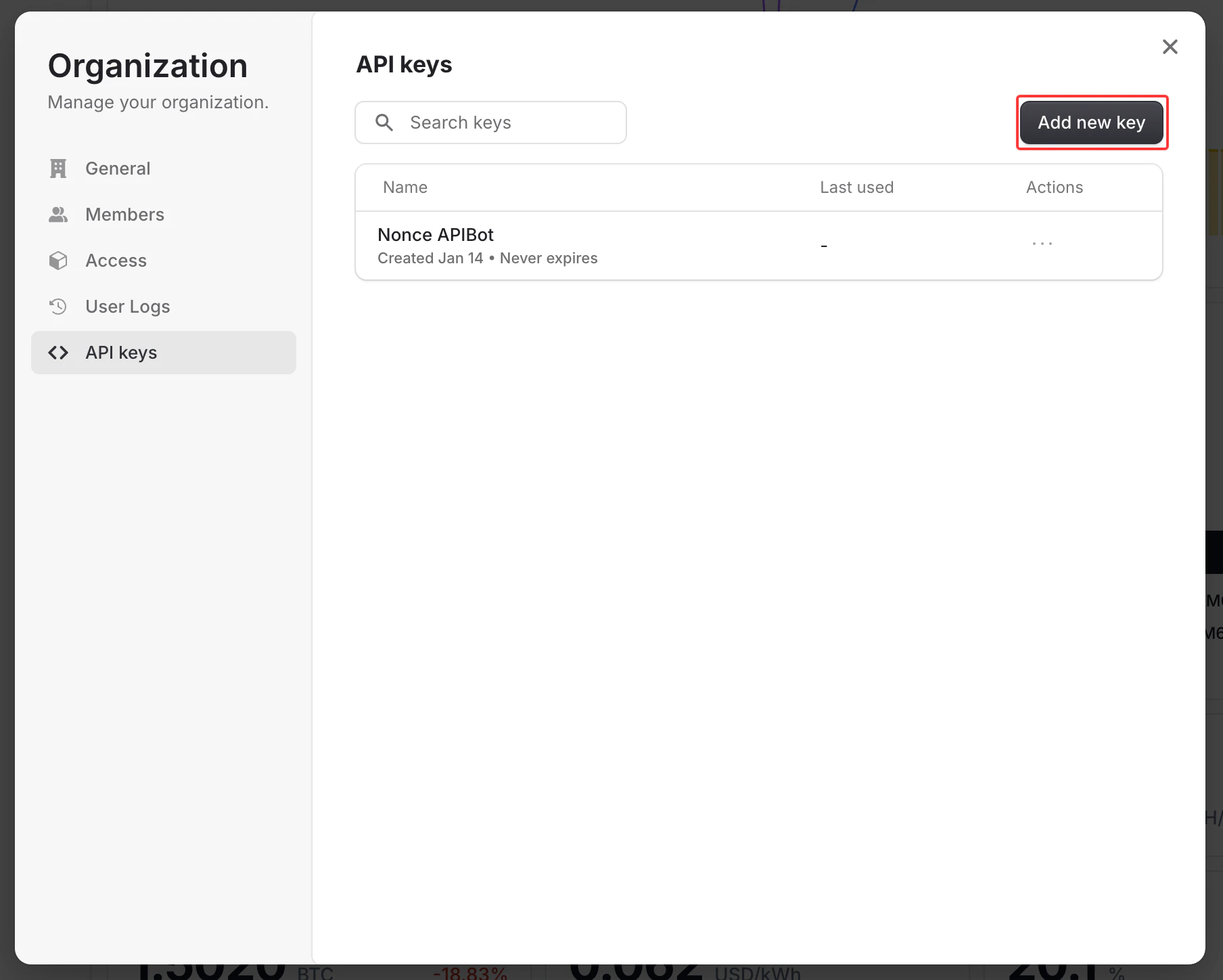 Create API Keys