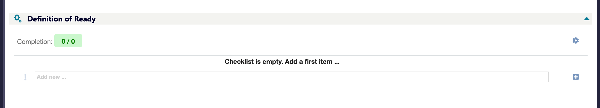 Empty Checklist