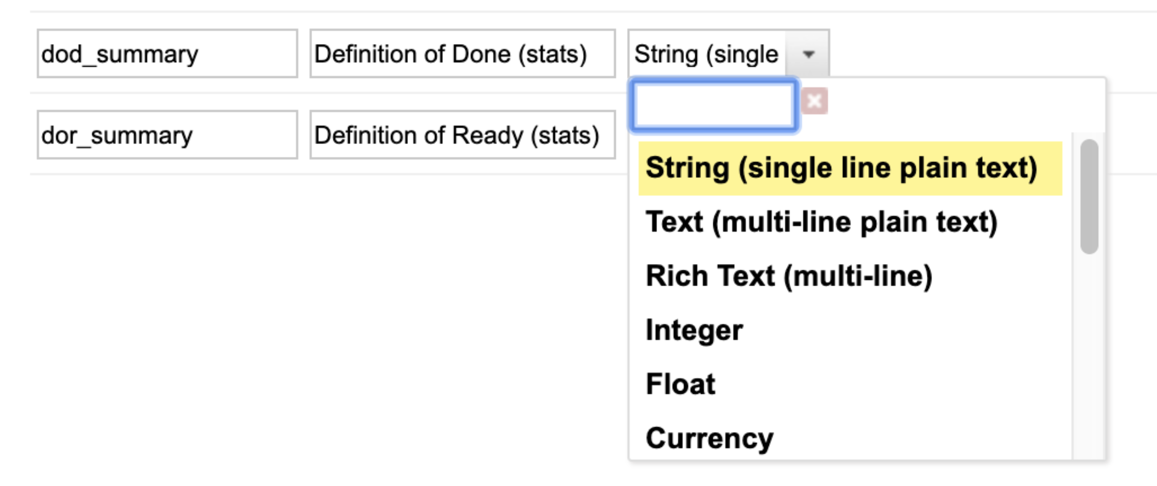 Summary Field