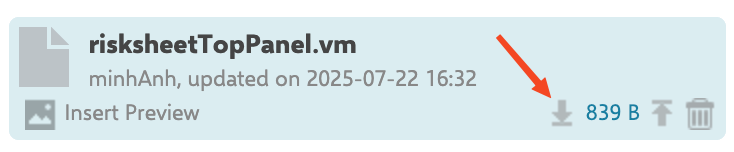 Downloading, editing, and re-uploading the top-panel file from the document attachments