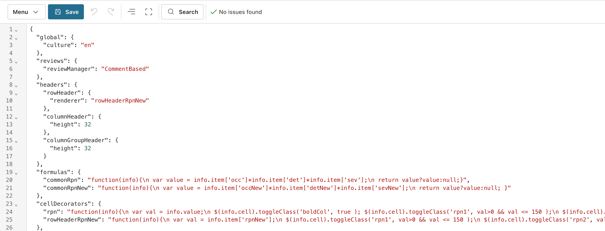 Overview of the customizable sheet configuration settings: formatting, styling, formulas, sorting, and column behavior