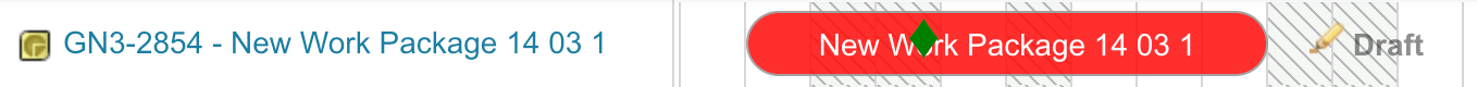 Milestone diamond positioned inside the task bar's existing schedule without changing its start or end dates