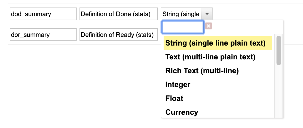 Creating the dod_summary custom field