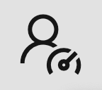 Toggle Resource Load visualization toolbar icon — a person silhouette with a speedometer gauge