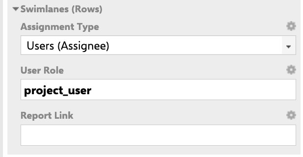 Swimlanes parameters panel