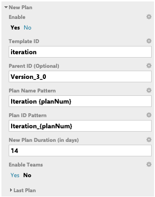 New Plan configuration example