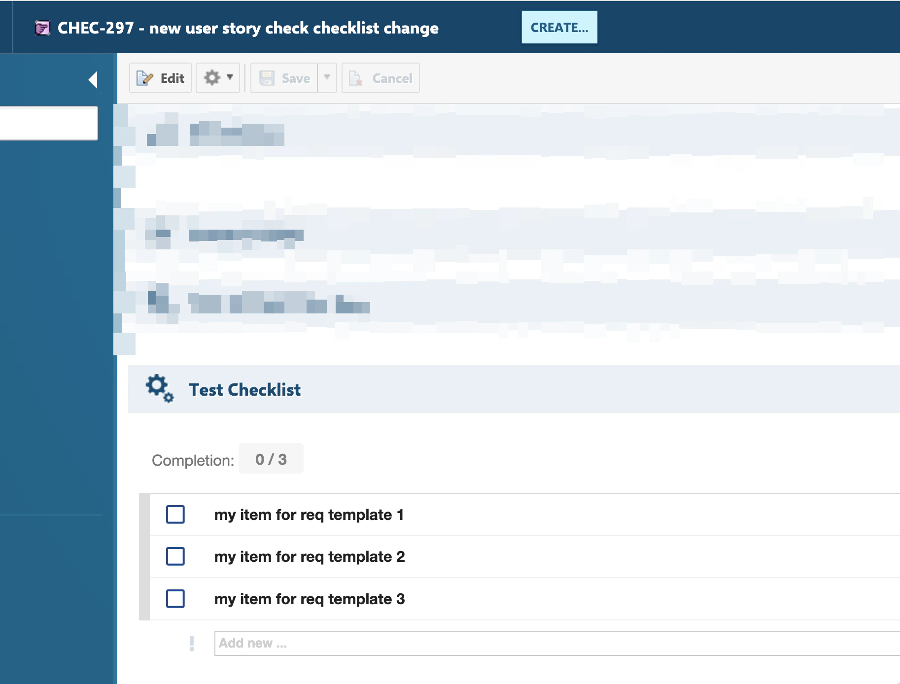 Checklist reset to requirement template after type change