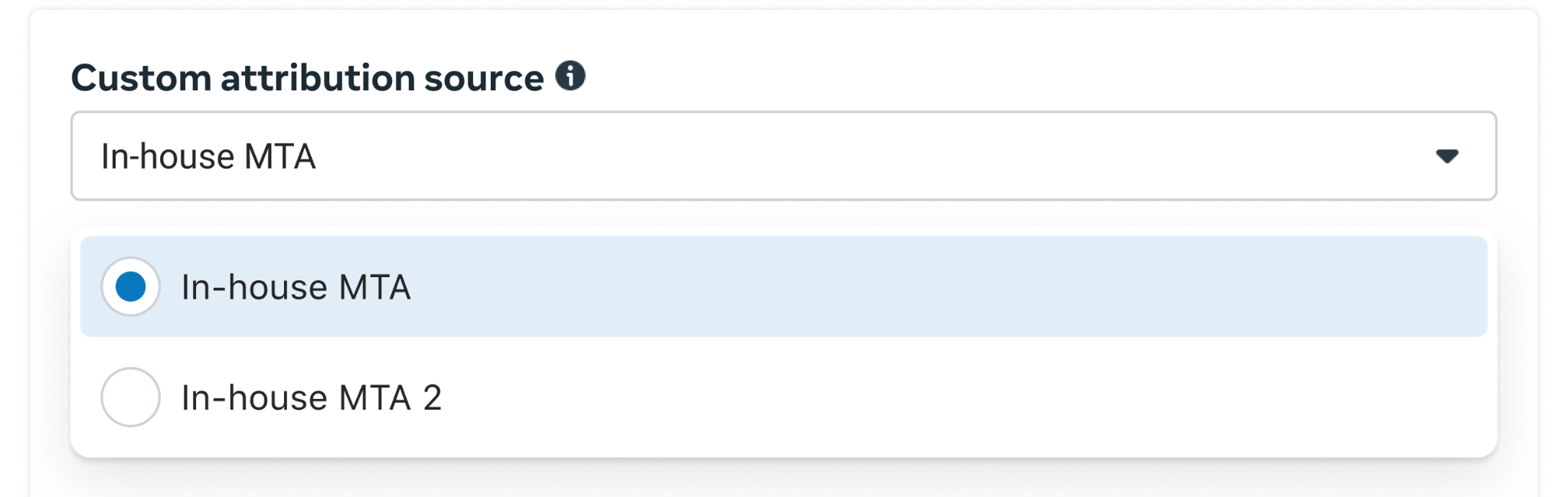 Custom attribution source