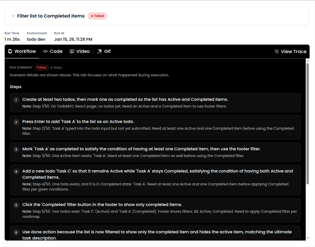 Artifact: task breakdown