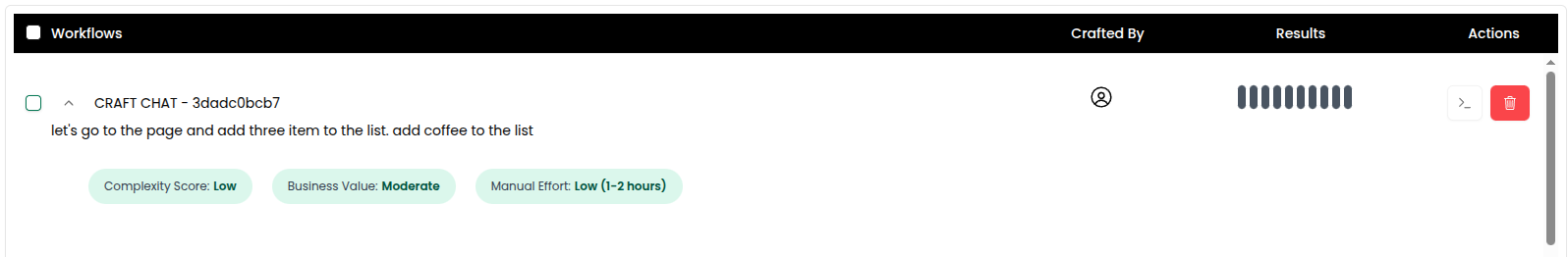 Workflow ready and active