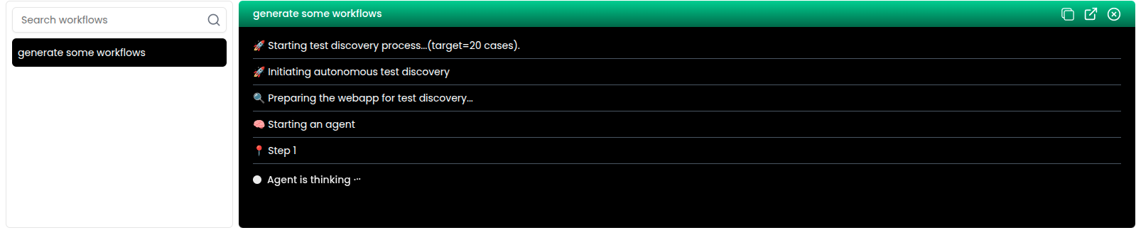 Generate workflow using AI