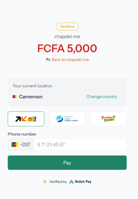 Mobile Money Payment Flow