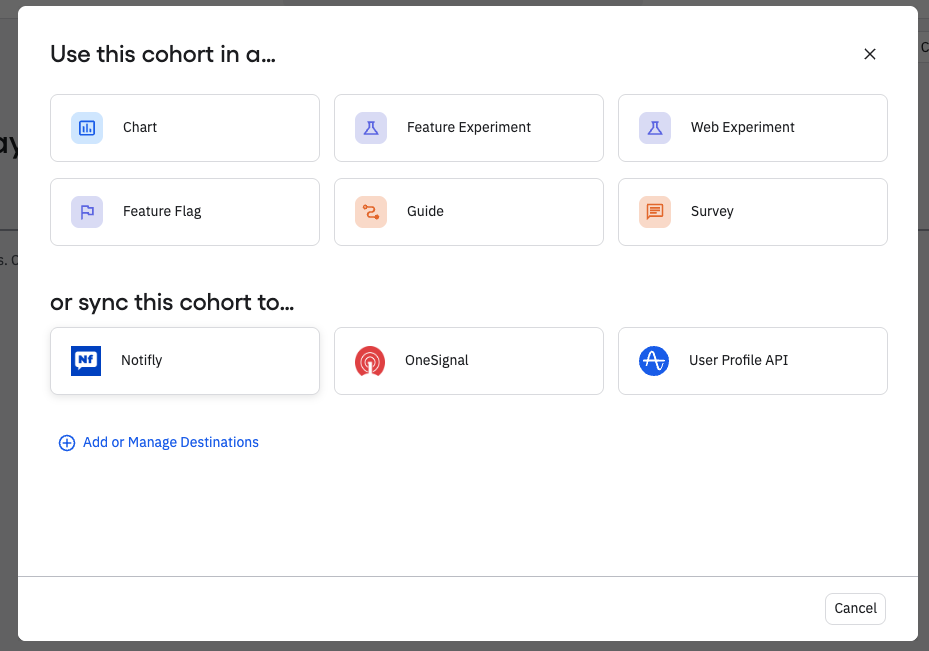 Amplitude cohort sync