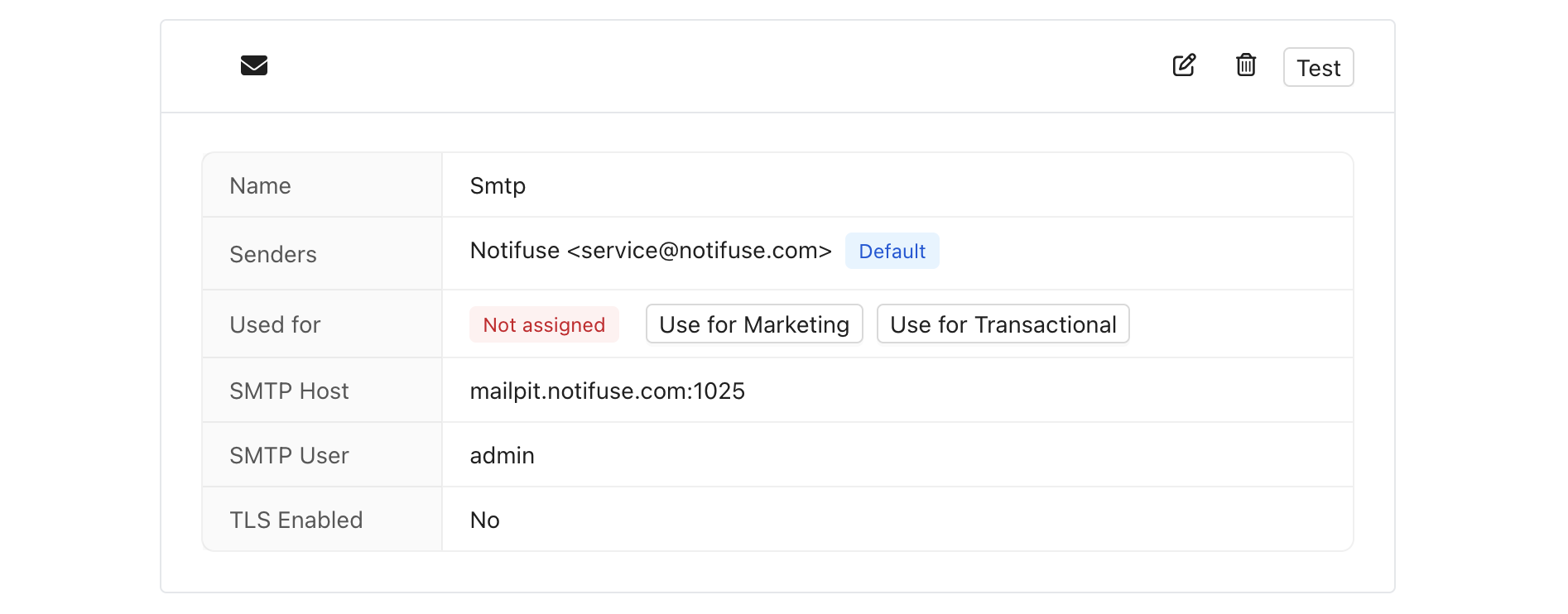 SMTP Settings