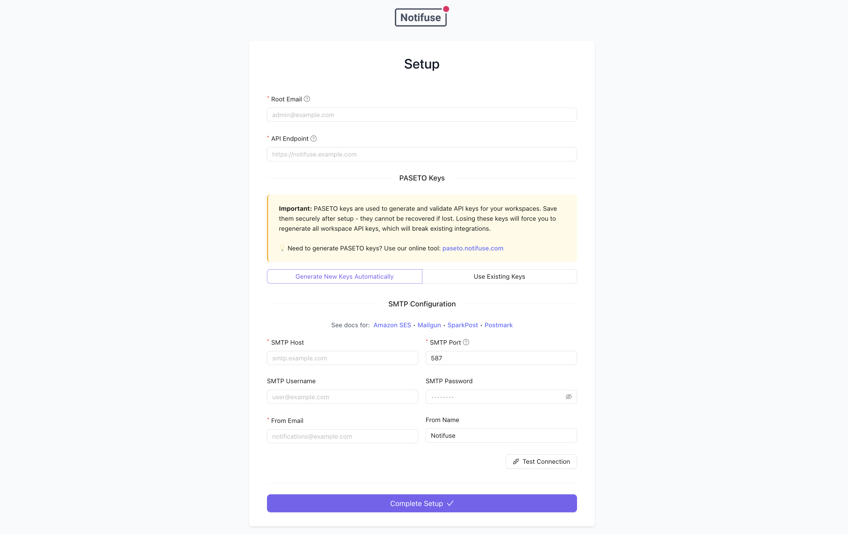 Setup Wizard