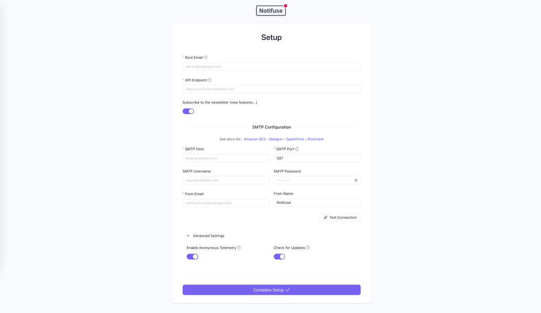 Setup Wizard