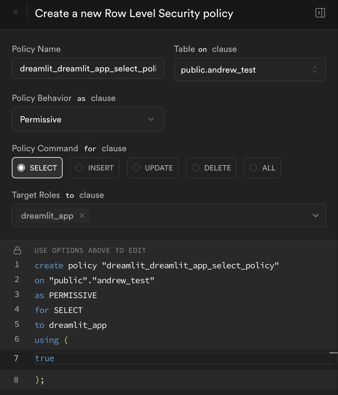Fix Supabase RLS Access for Dreamlit - Dreamlit AI