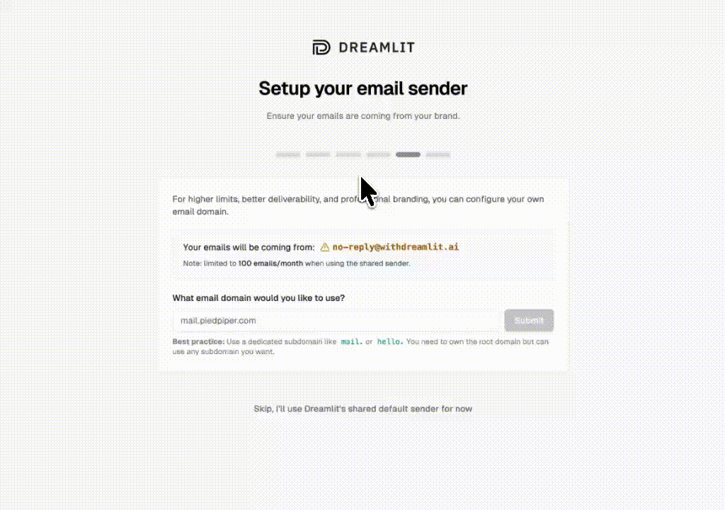 Automated DNS verification flow