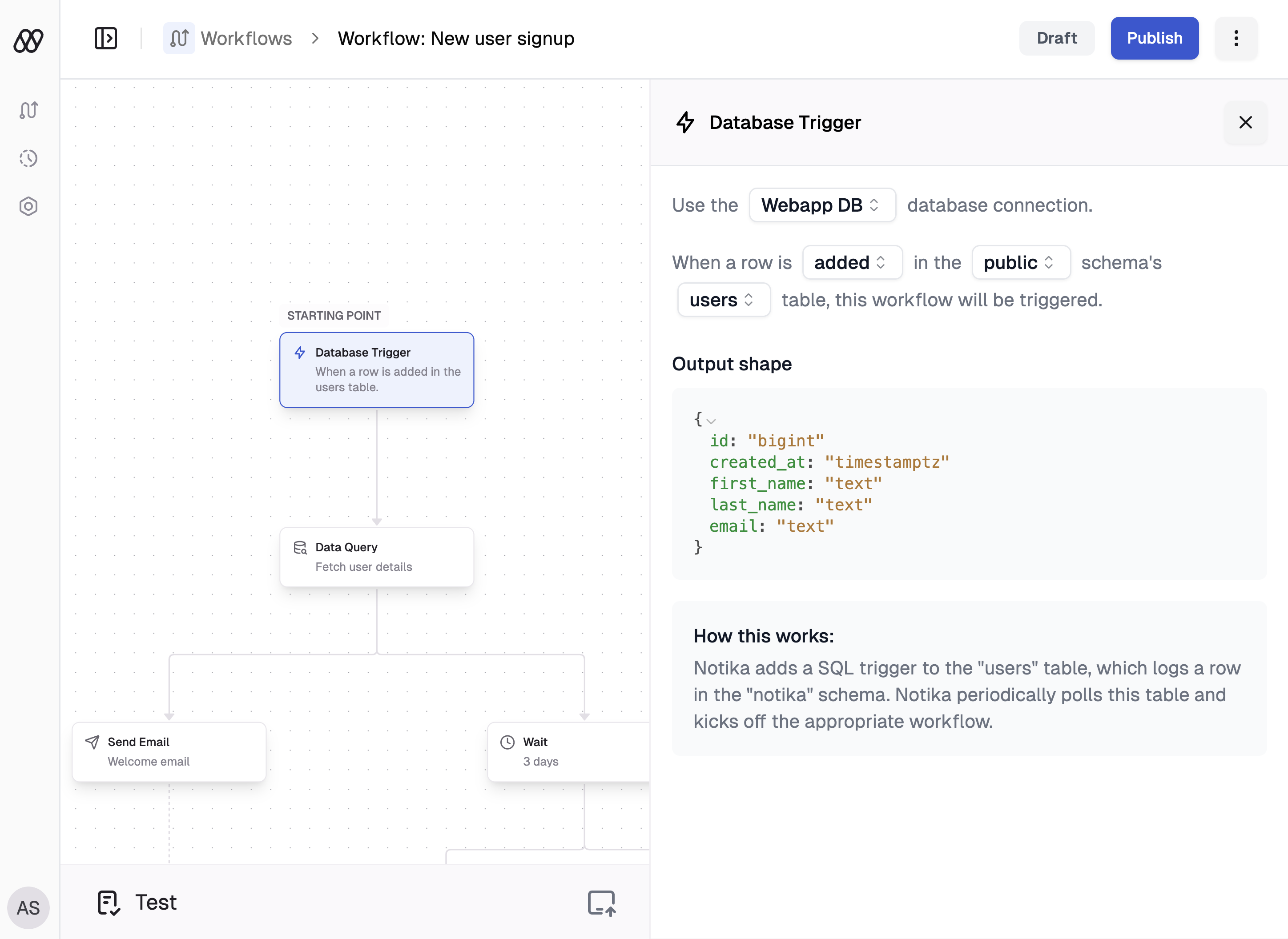 Database Trigger Example