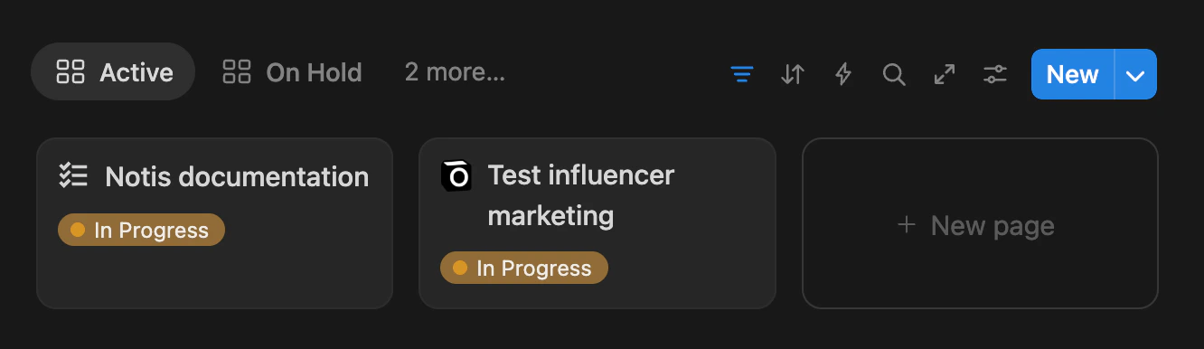 This is what my project database looks at the moment.