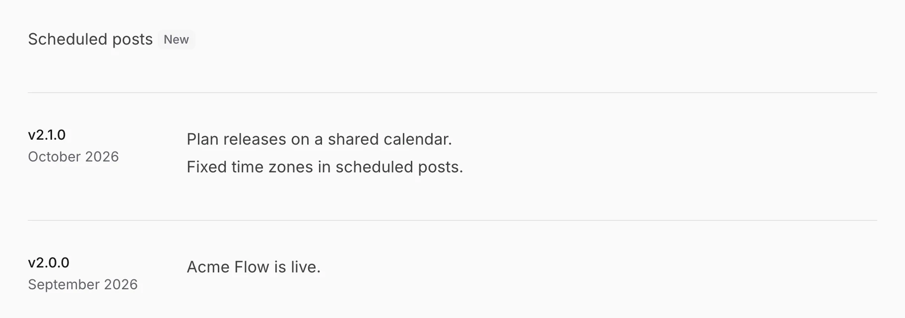 A badge and two updates on a Notra site