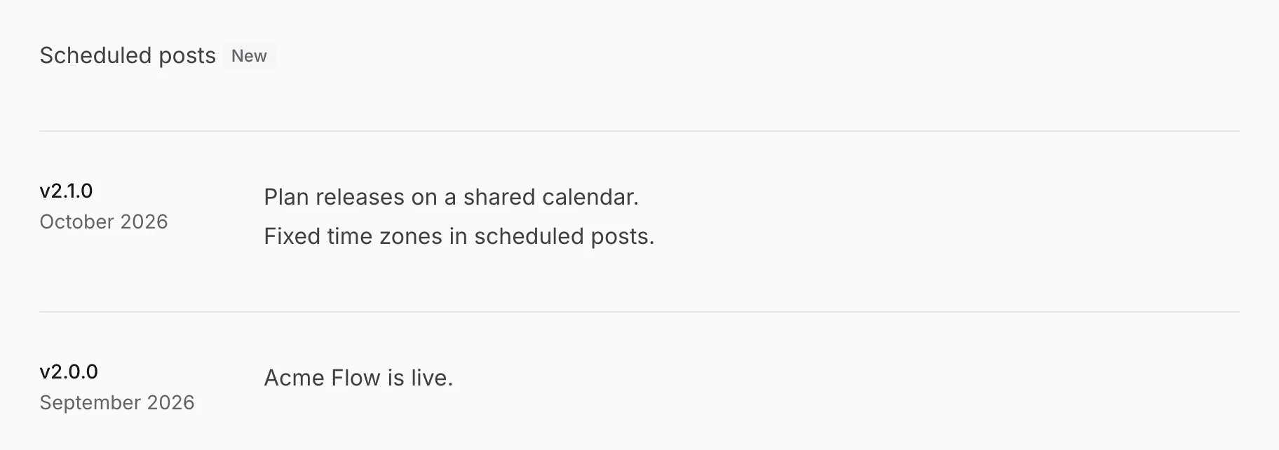 A badge and two updates on a Notra site