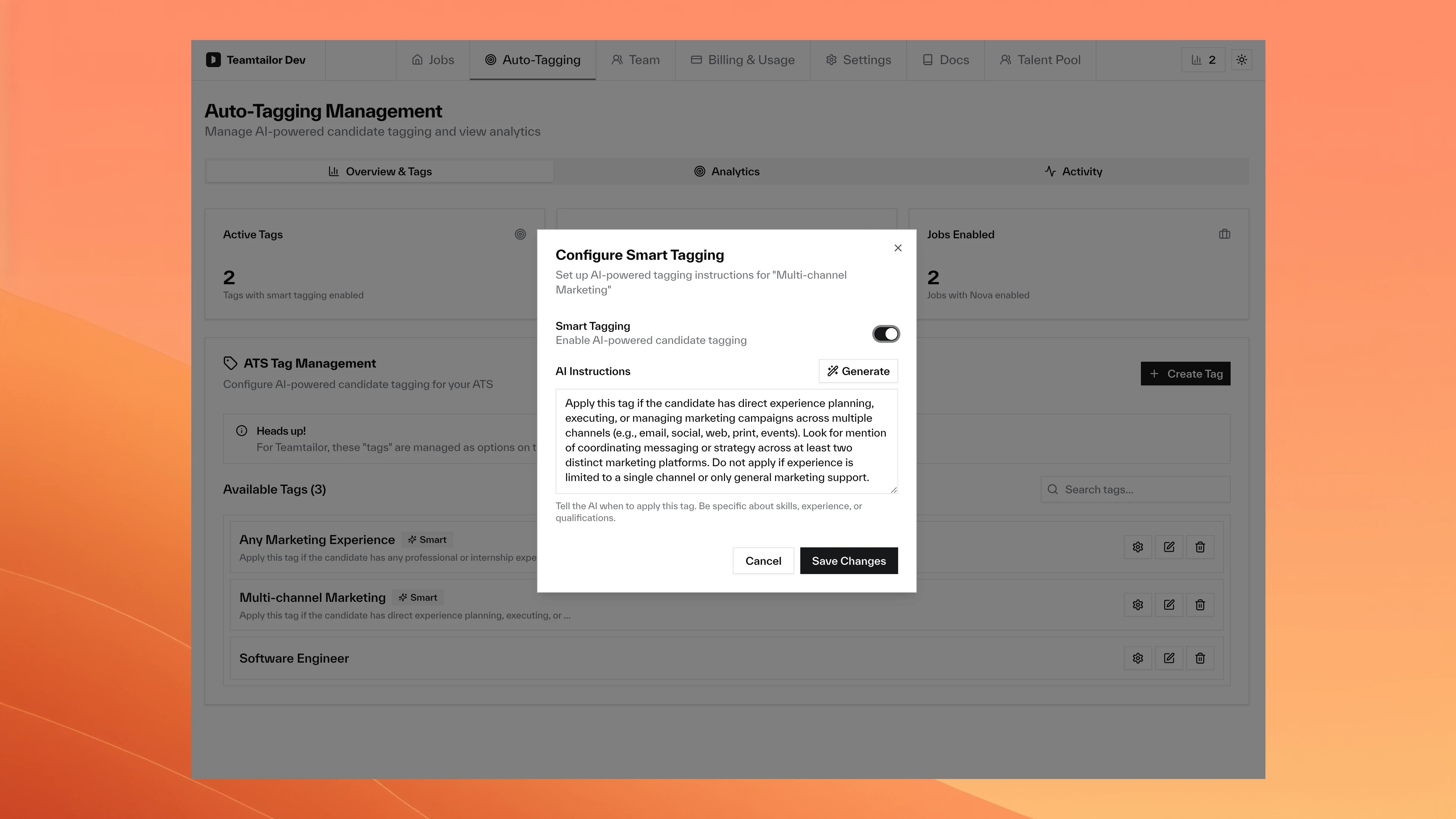 Nova Smart Auto Tagging