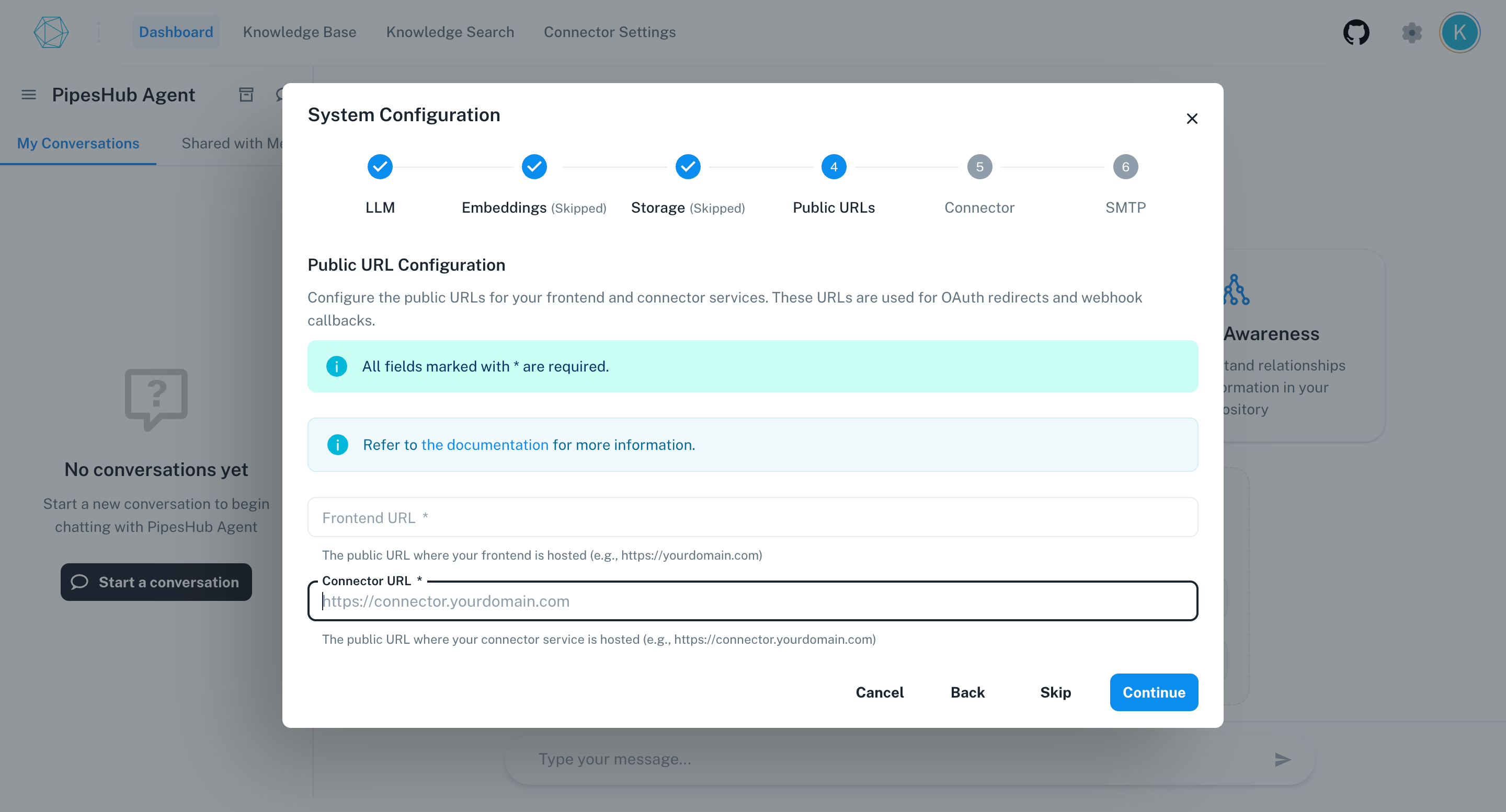 Public Urls onboarding