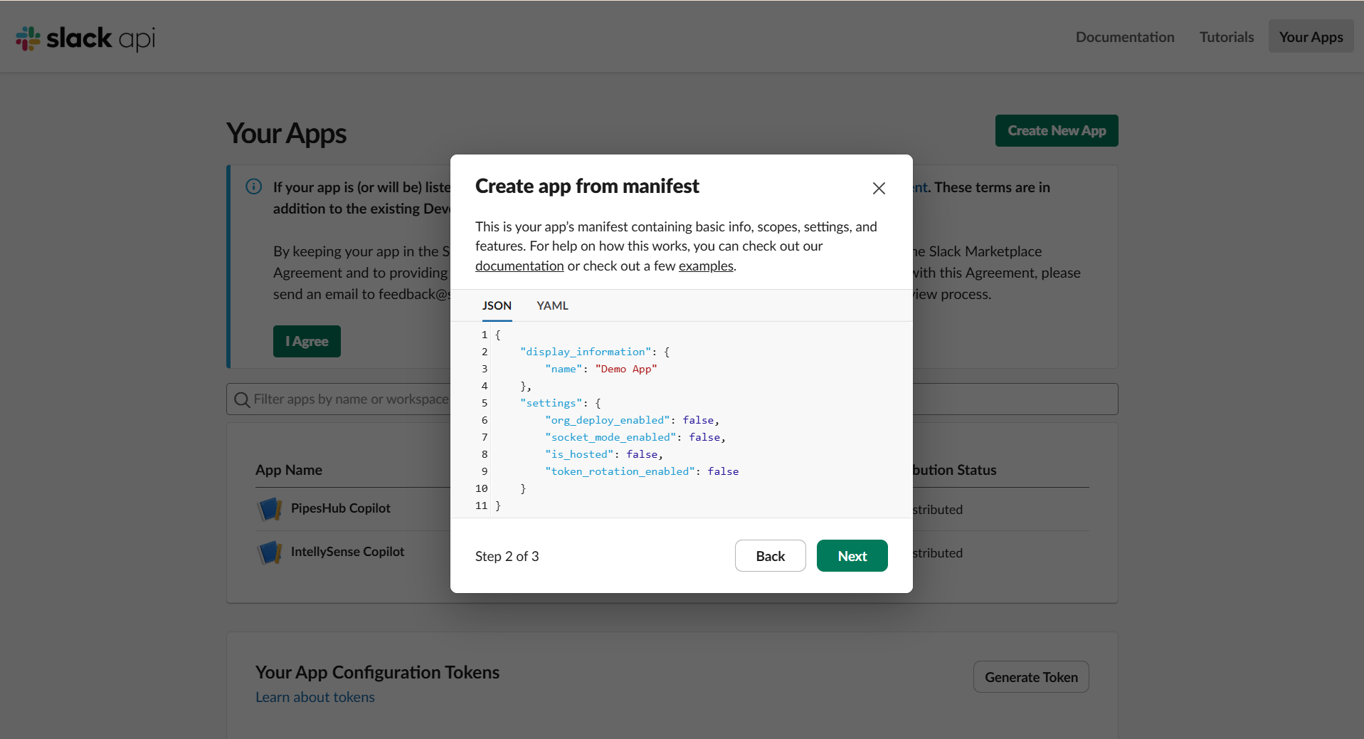 App Manifest JSON
