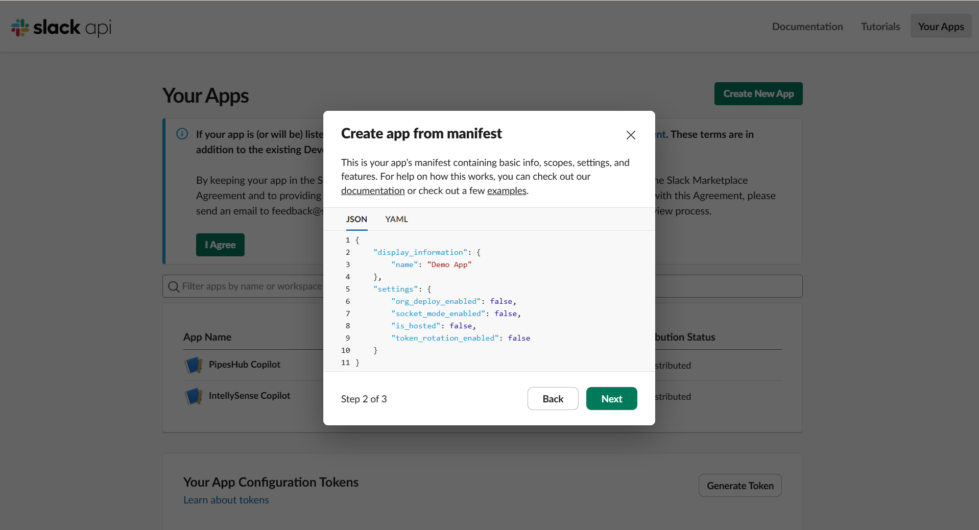 App Manifest JSON