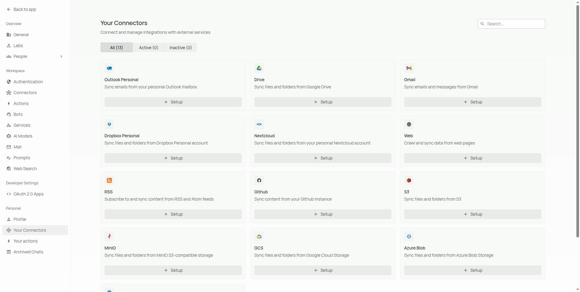 Connector registry