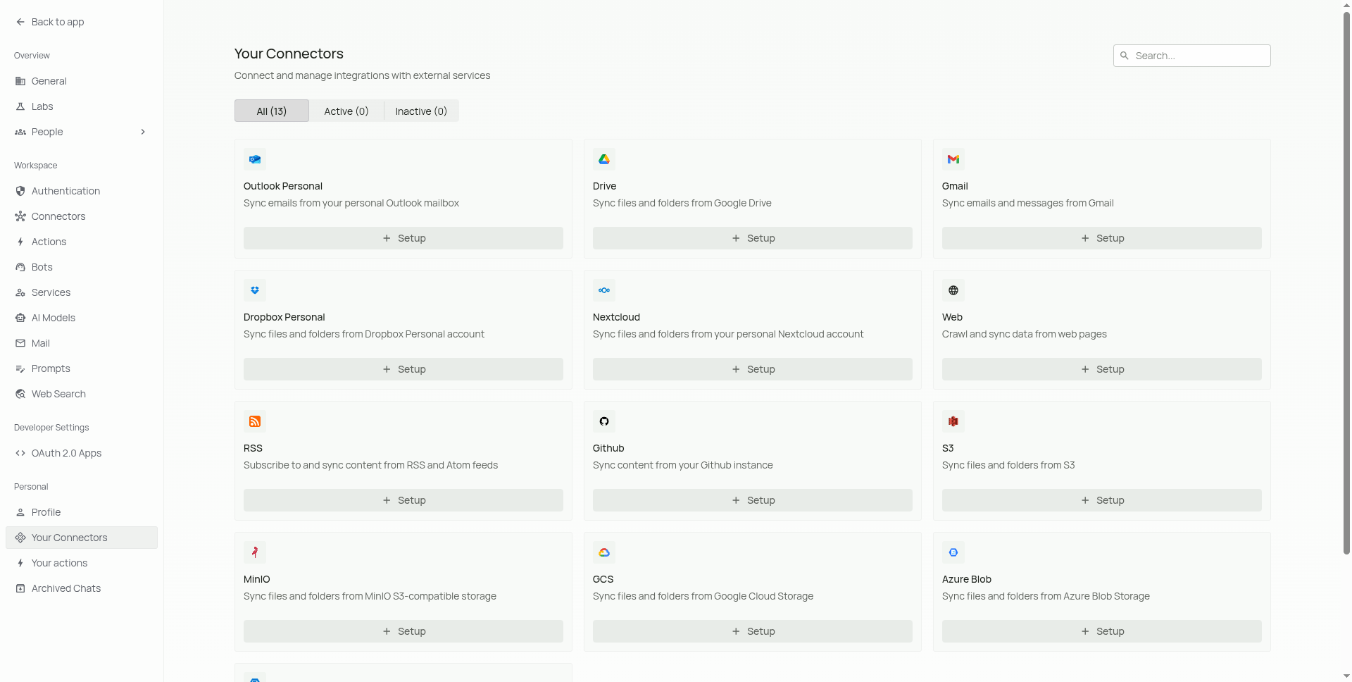 Connector registry
