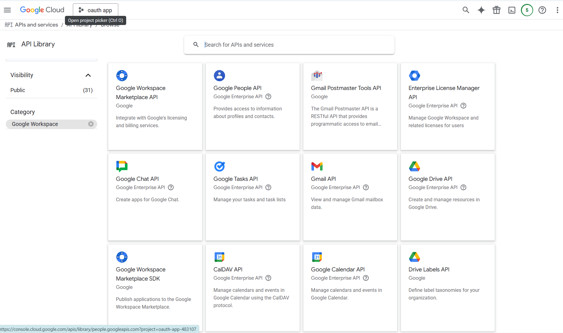 Enable Gmail API