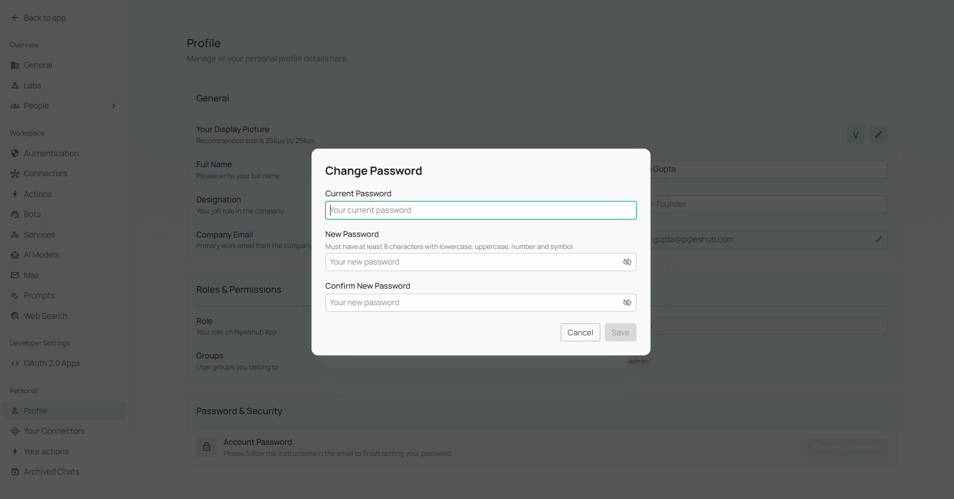 Reset password