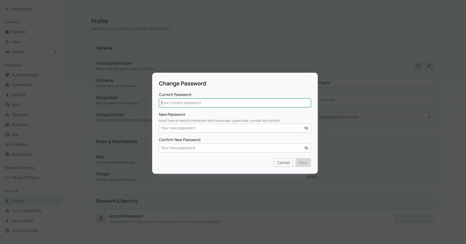 Reset password