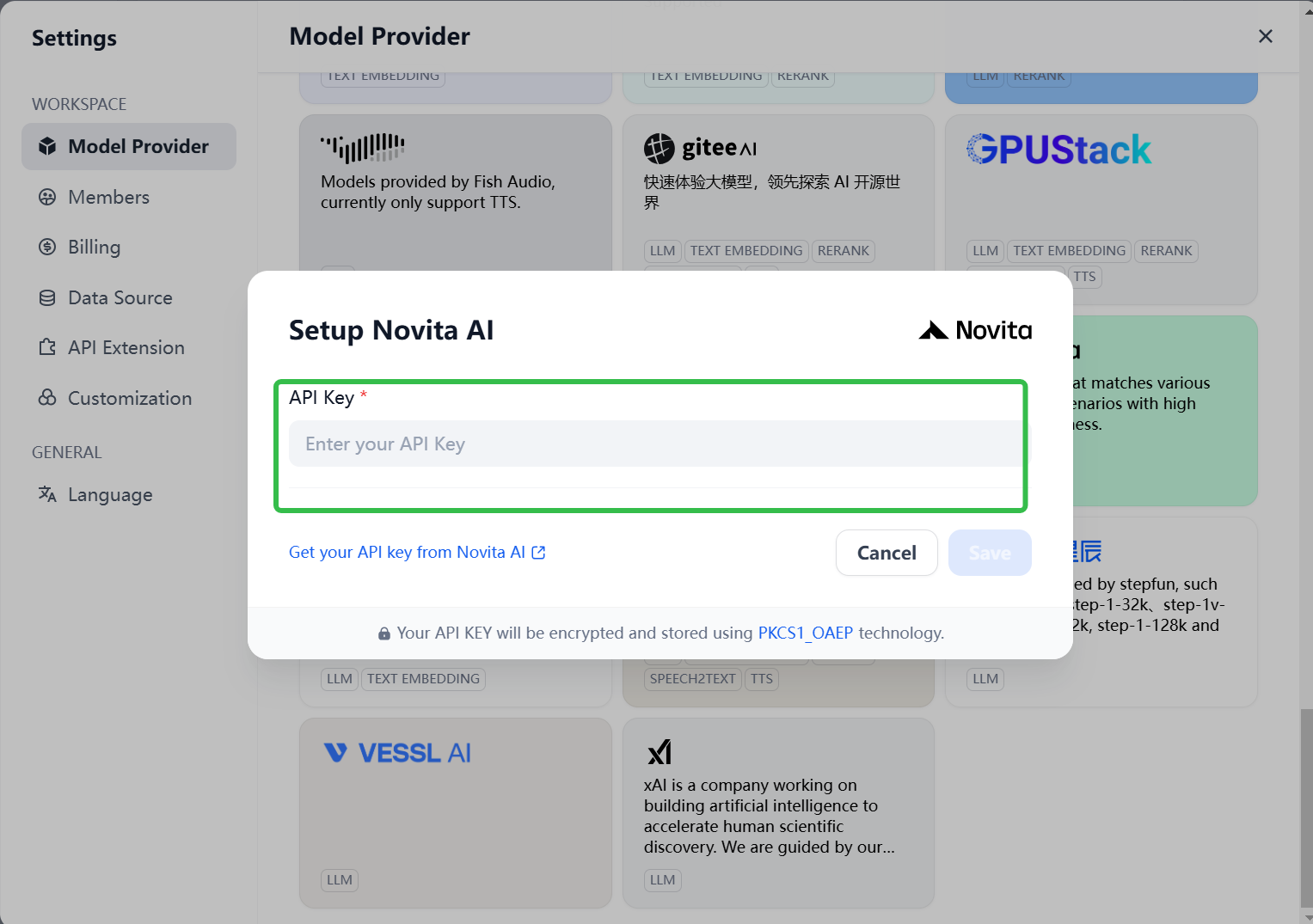 Choose Chatbot as the application type