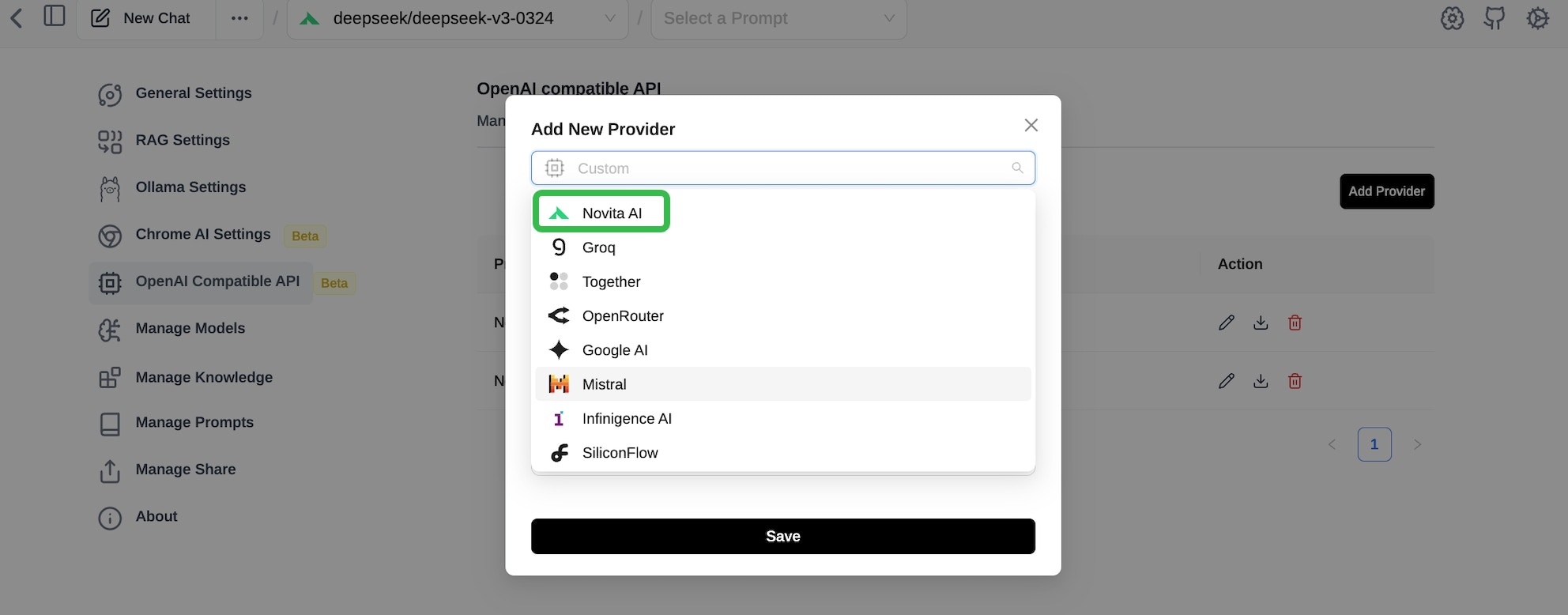 Choose Novitafromthe Customlist,anduseyour AP Ikeyforauthentication Jpe