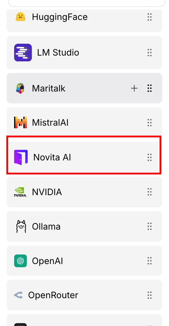 Drag Novita AI to Your Canvas on Langflow