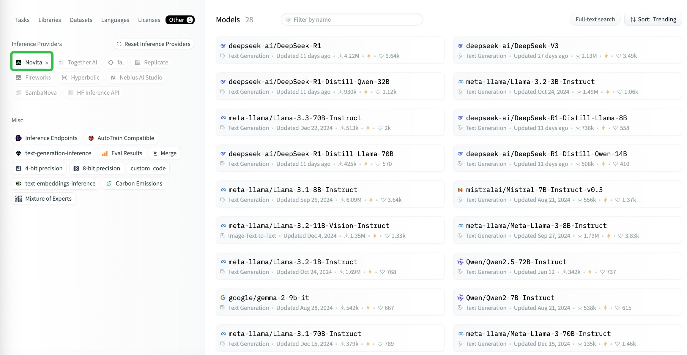 Explore Compatible Providers on Model Pages in Hugging Face