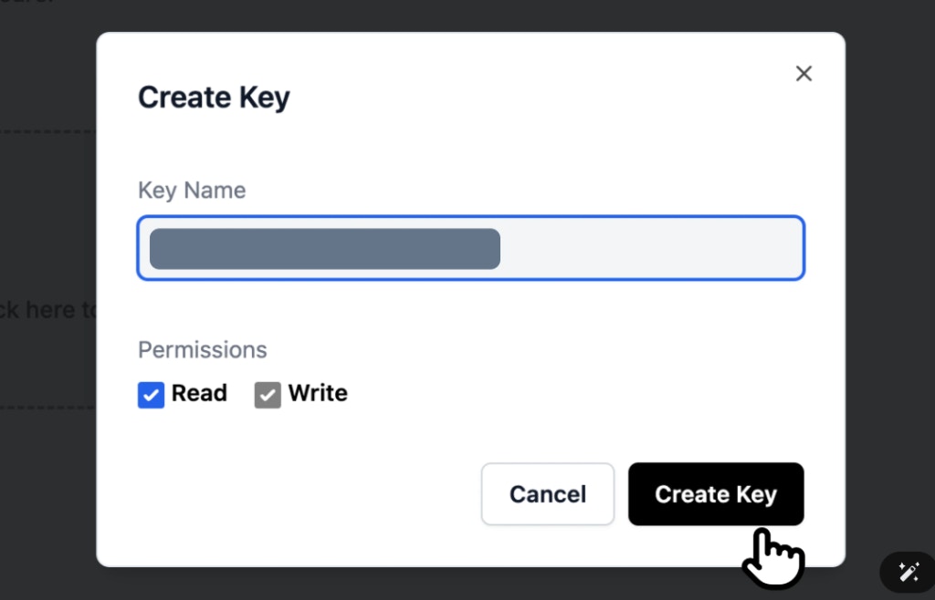 Step 2- Generate an API Key-Select the API Key Tab-page
