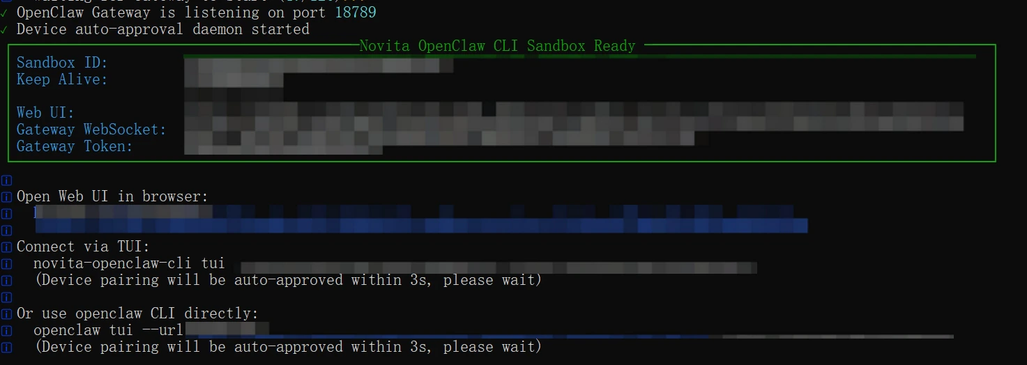 OpenClaw CLI launch result