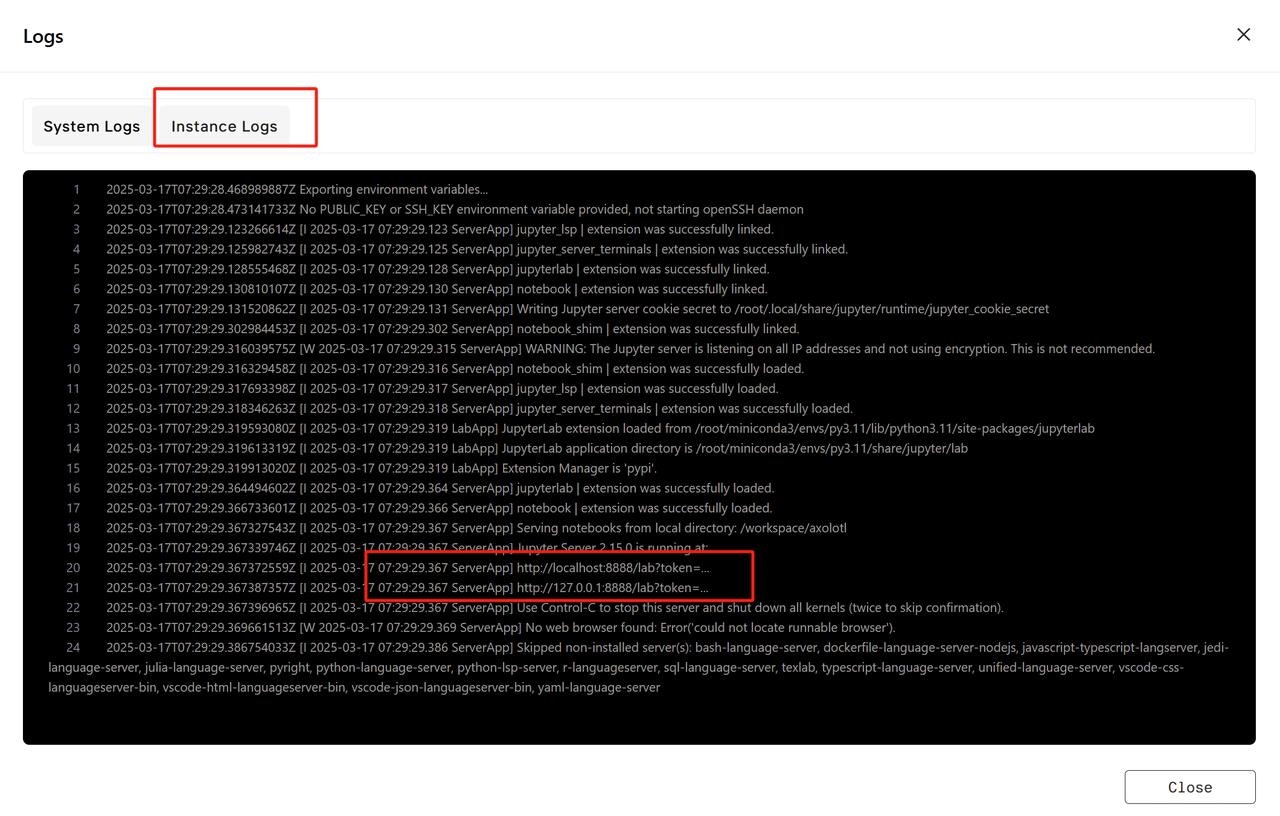 Step7 Check Instance Logs Pn
