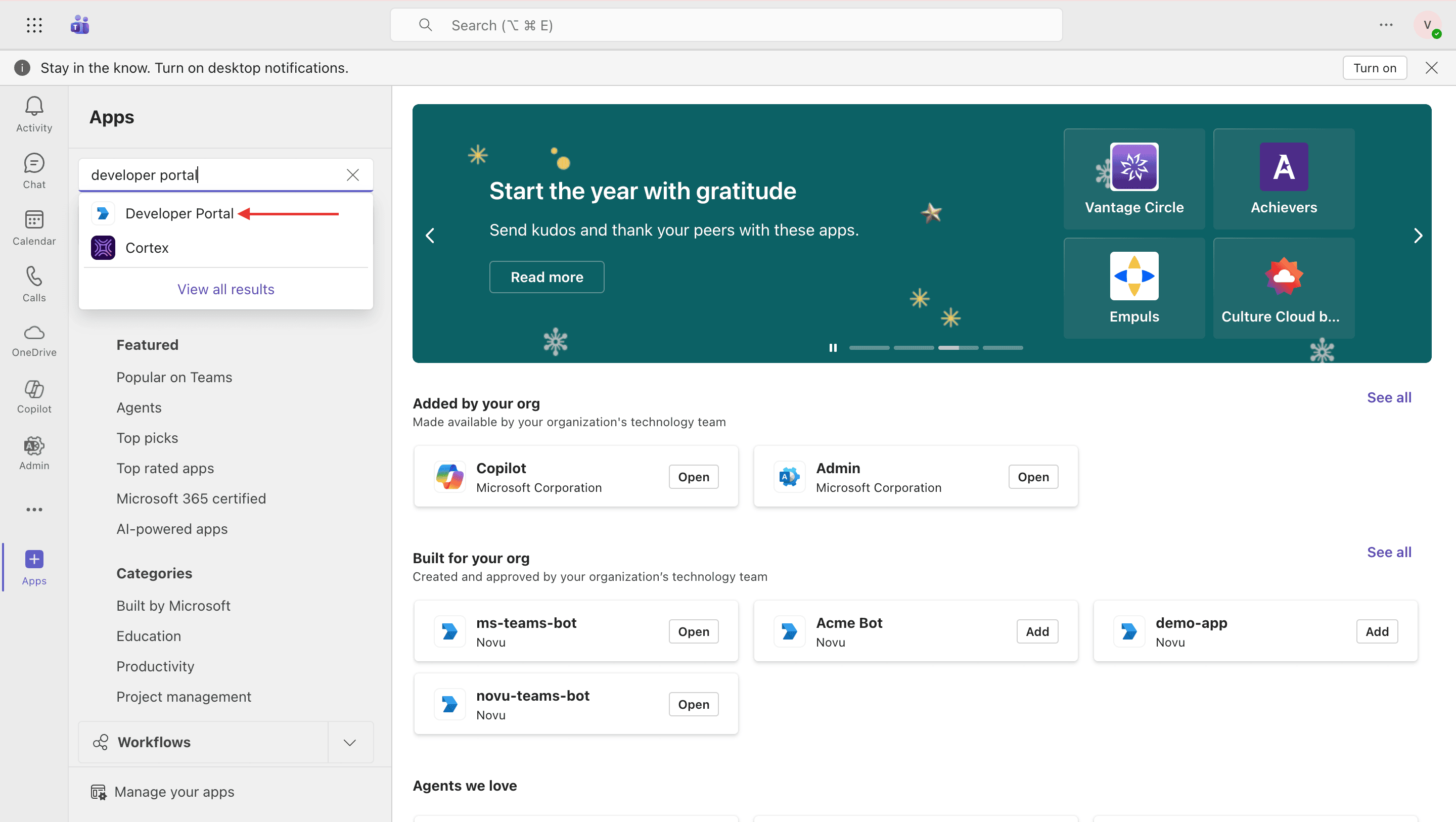 Developer portal