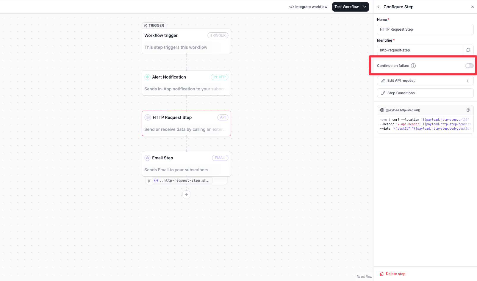 Continuing or stopping workflow execution