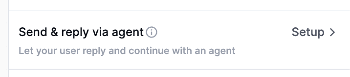 Send and reply via agent setting in the workflow editor