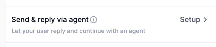 Send and reply via agent setting in the workflow editor