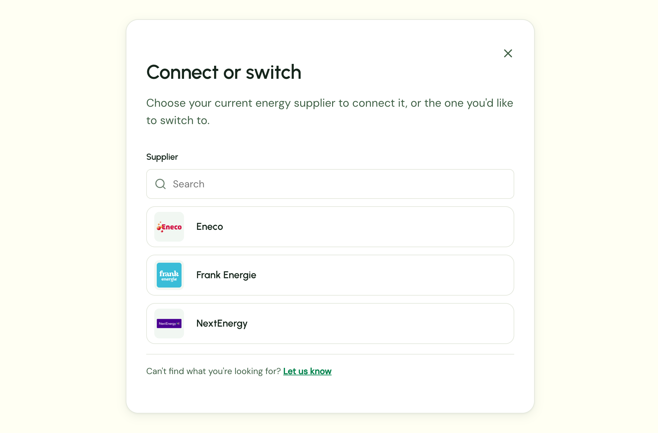 Utility selection